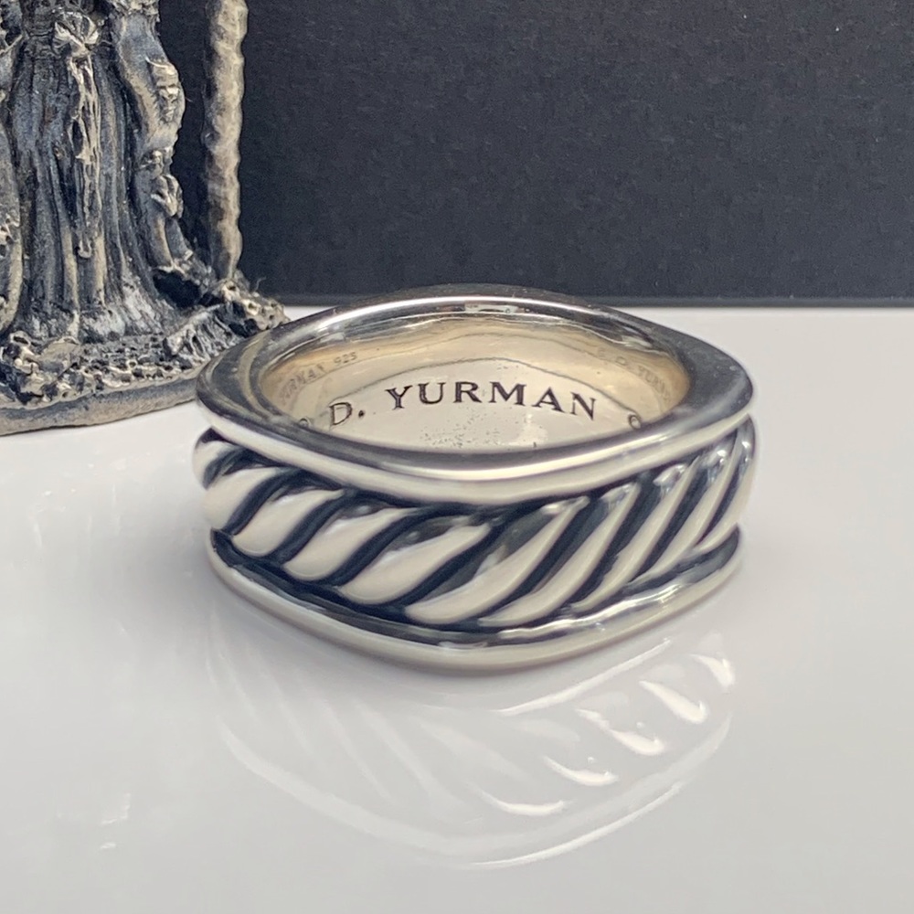David Yurman Cable Square Ring size 9